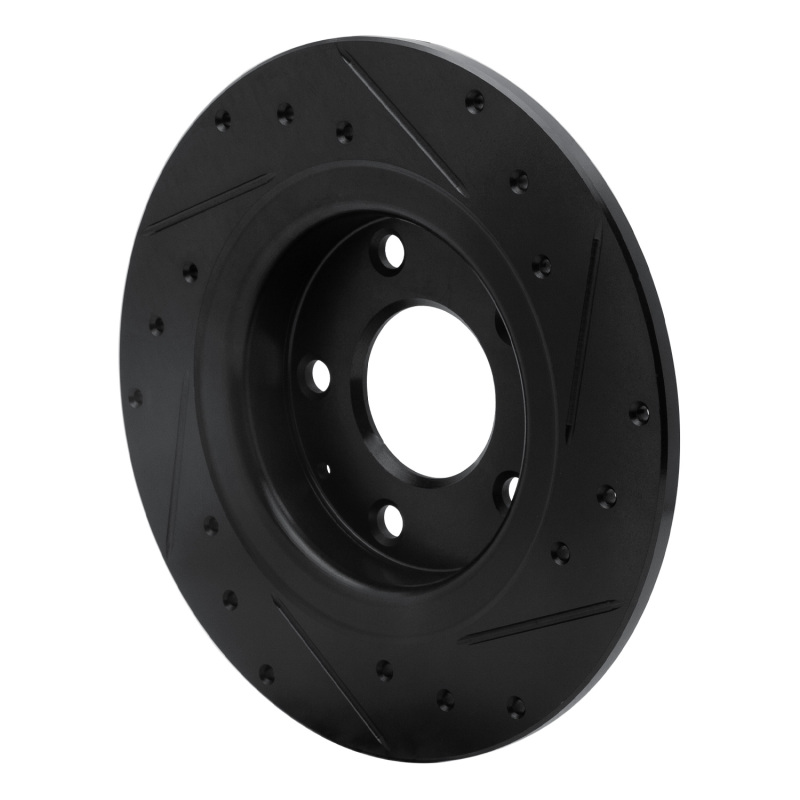 Mazda 6 Brake Rotor (1) - Rear Left - R1 Concepts - Drilled & Slotted - Black - `14-`21